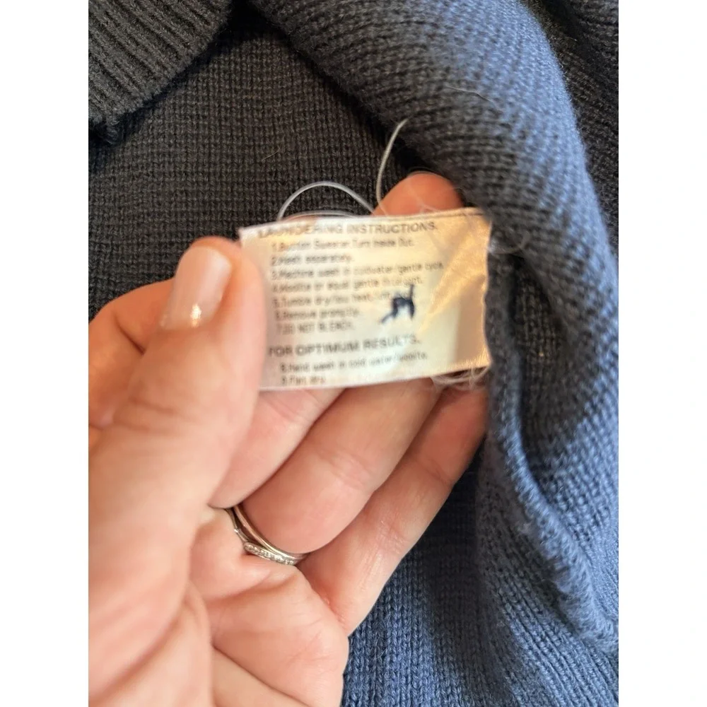 US Air Force Mens 40L (Large) Cardigan Wool Blend Elbow Patch Grandpa Sweater - Picture 5 of 6